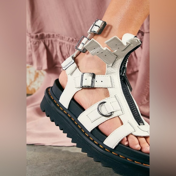 SALE Dr Marten Olson Sandals White Size 9 NEW - Picture 2 of 16